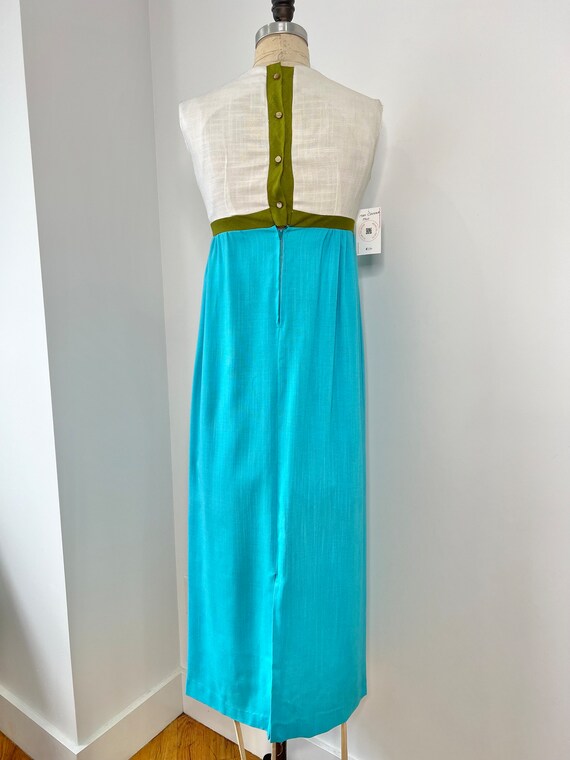 Buy Vintage 1960s S/M Empire Waist Color Block Maxi Dress Online in India -  Etsy
