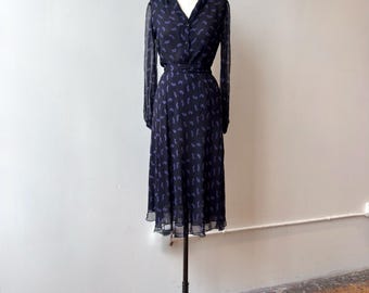 Conjunto de falda de gasa Halston vintage de los años 80