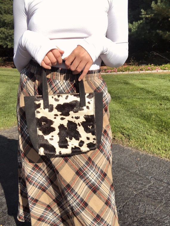 1970s Cow print Bag - Genuine Leather