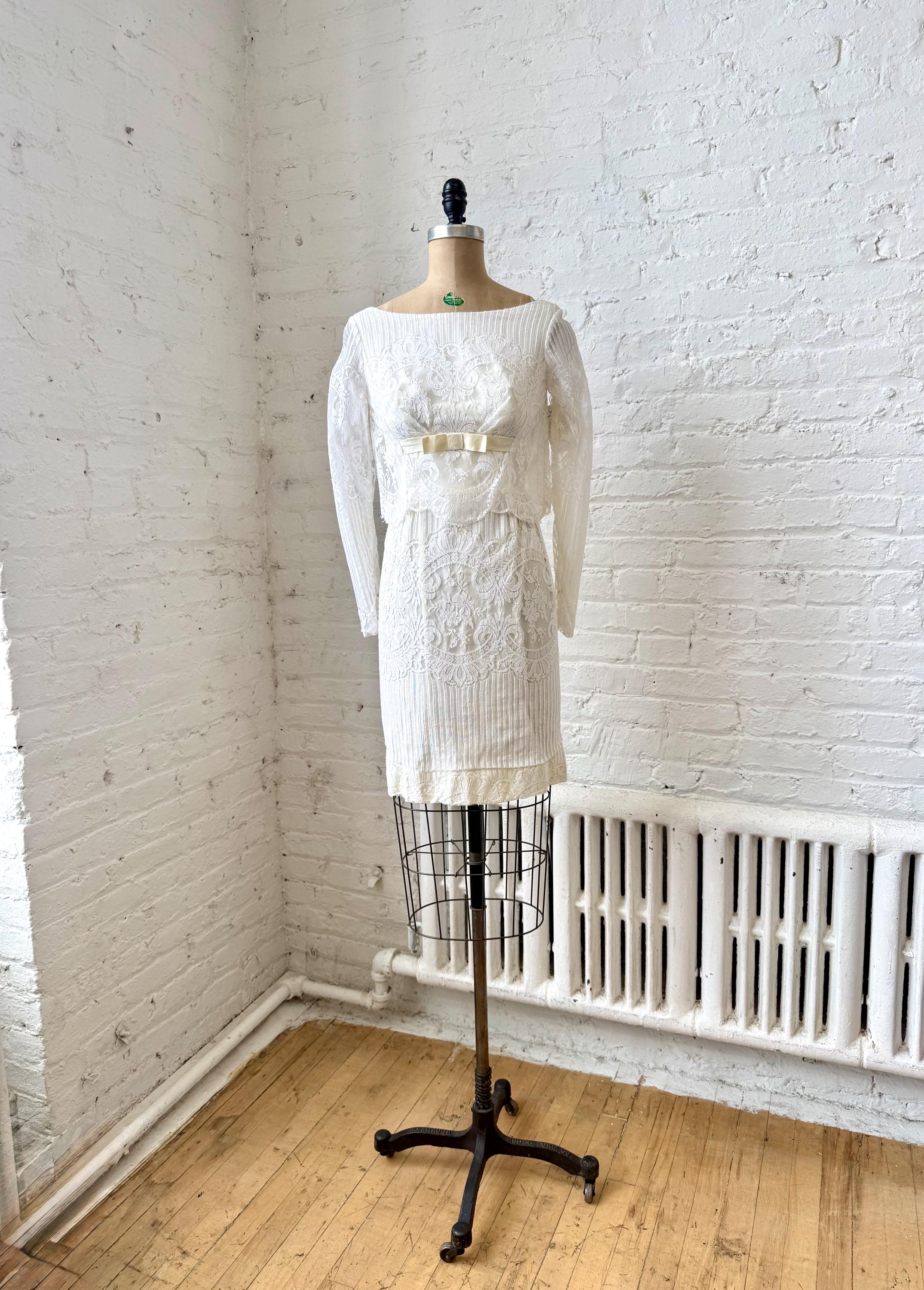 60s White Lace Mini Dress - Etsy 60s White Lace Mini Dress - Etsy