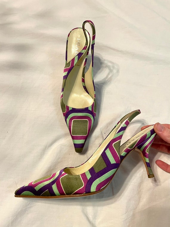 Vintage Early 2000s Geometric Prada Pumps
