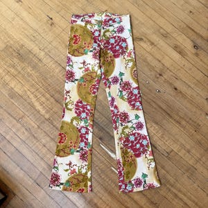 Vintage United Colors of Benetton Peony Print Floral Pants