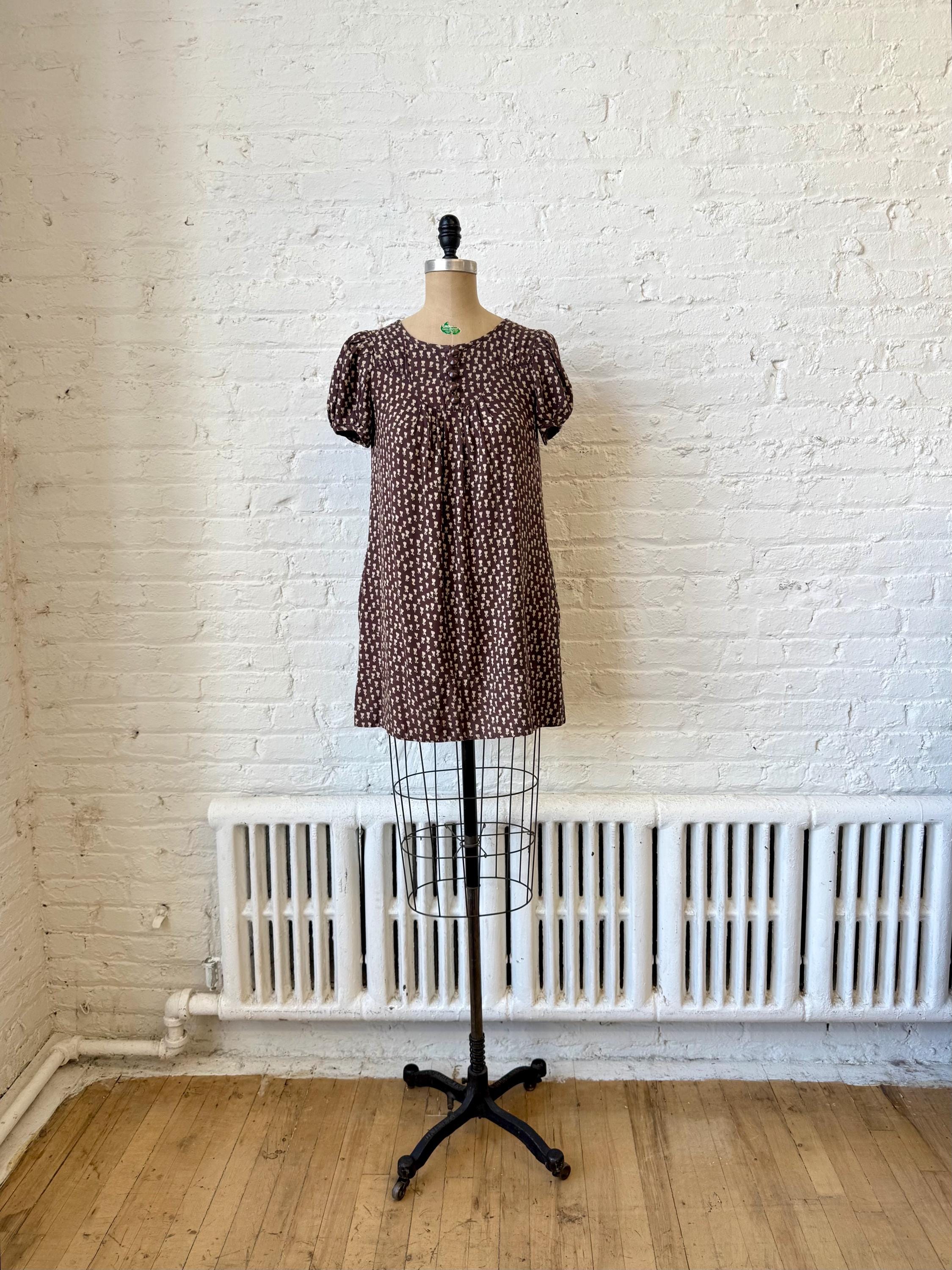 【あと数時間】MARC JACOBS The Babydoll Dress 00 Vintage Y2K Marc Jacobs Brown Silk Babydoll Dress - Etsy