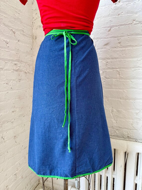 Vintage 1970s Grasshopper & Flower Appliqué Cotto… - image 7