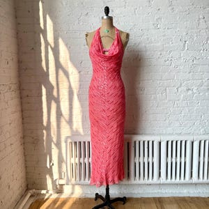 scala pink sequin dress SCALA -60724 Sequin Asymmetrical Sheath Dress