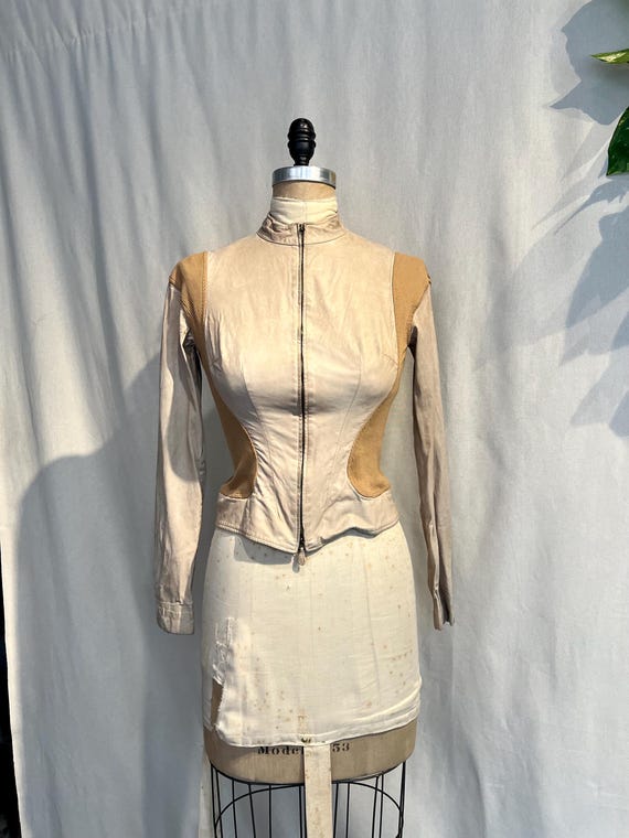 ジャケット ALEXANDER MCQUEEN Women Jackets 810431QFABB 2001 BEIGE Alexander McQueen Women's Hybrid Graffiti Belted Trench Coat
