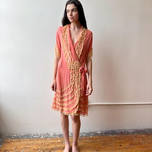 1920s silk dressing gown 20s Silk Robe