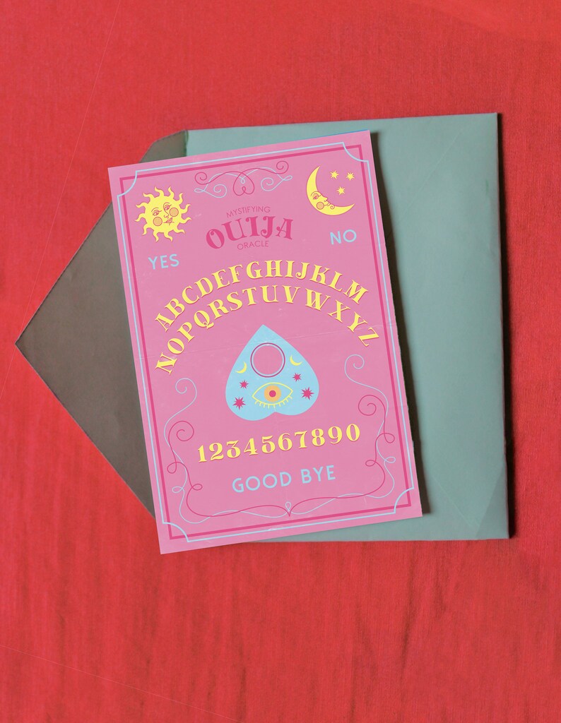Printable Pink Pastel Ouija Board Poster/art Print Halloween Etsy