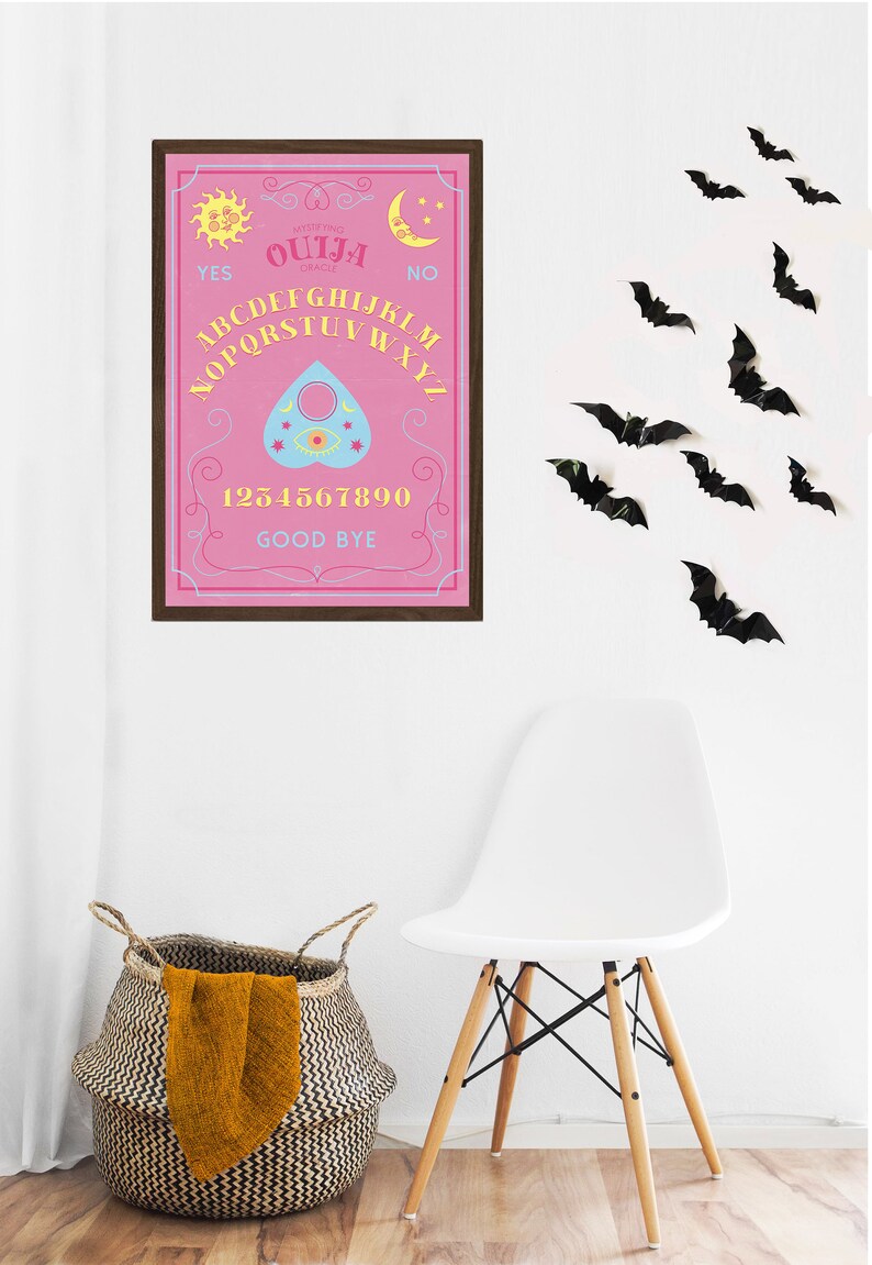Printable Pink Pastel Ouija Board Poster/art Print Halloween Etsy