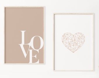 Liebe Druck, Typografie Kunst, Liebe Kunstdruck, minimalistische druckbare Wandkunst, Liebe Wandkunst, schwarz und weiß Liebe Kunst, Home Decor Wandkunst