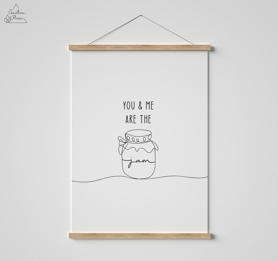 You and Me Wall Art, You and Me Print, Lovers Art Print, Kitchen Wall