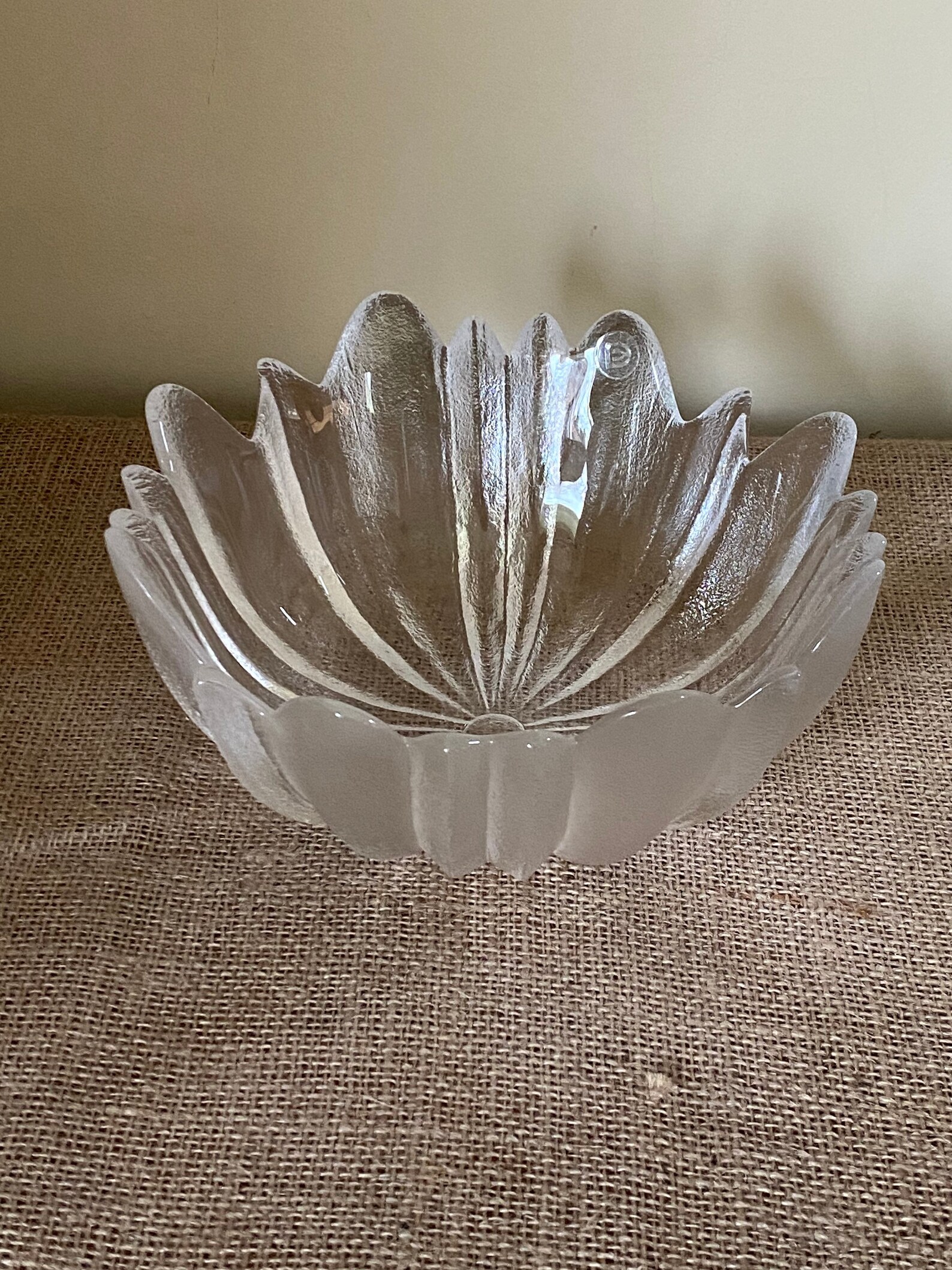 A Lovely Fluted New Dartington Crystal Bowl Etsy