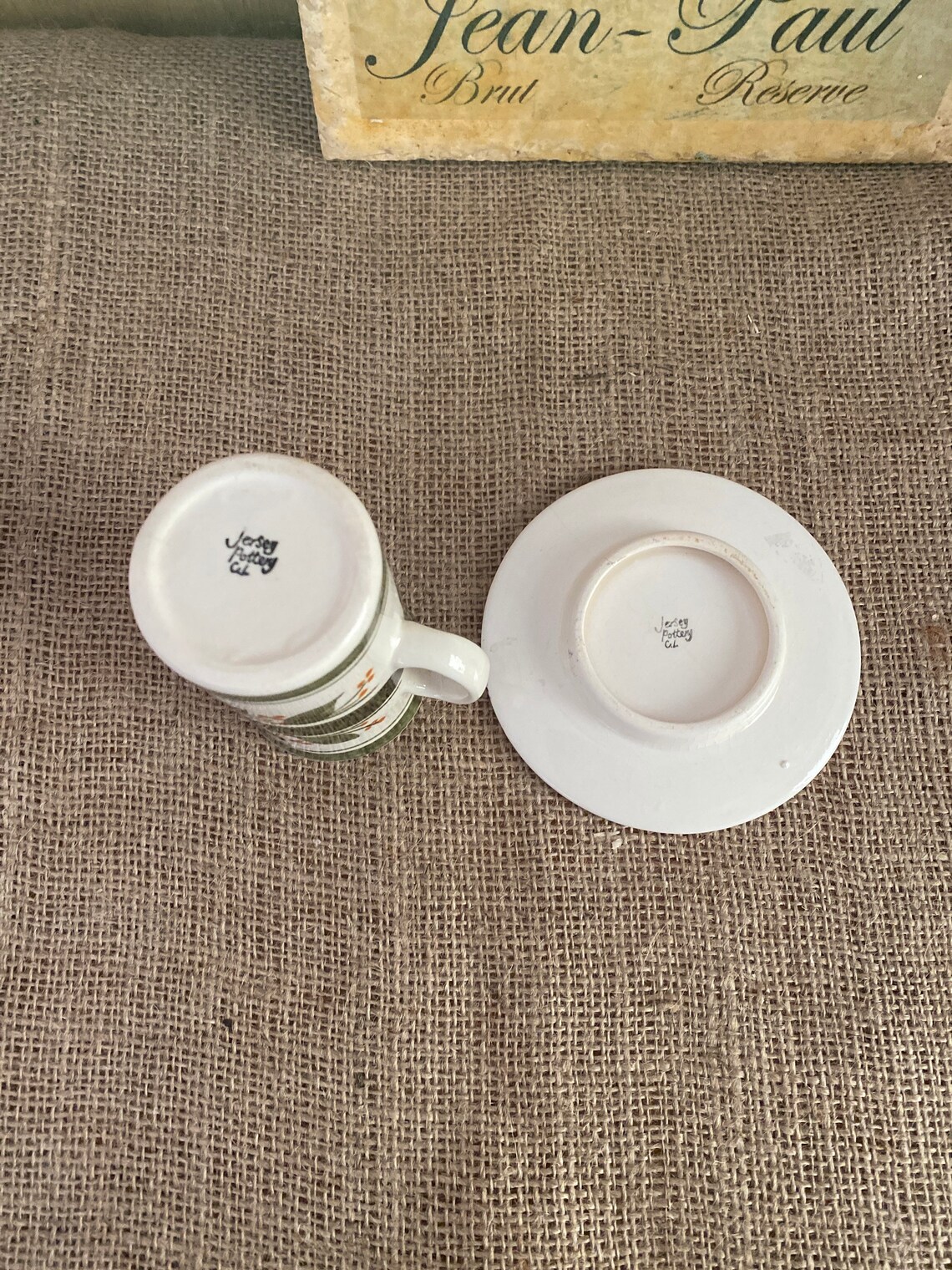 A Retro Vintage Jersey Pottery Mint Sauce Jug and Saucer With Etsy