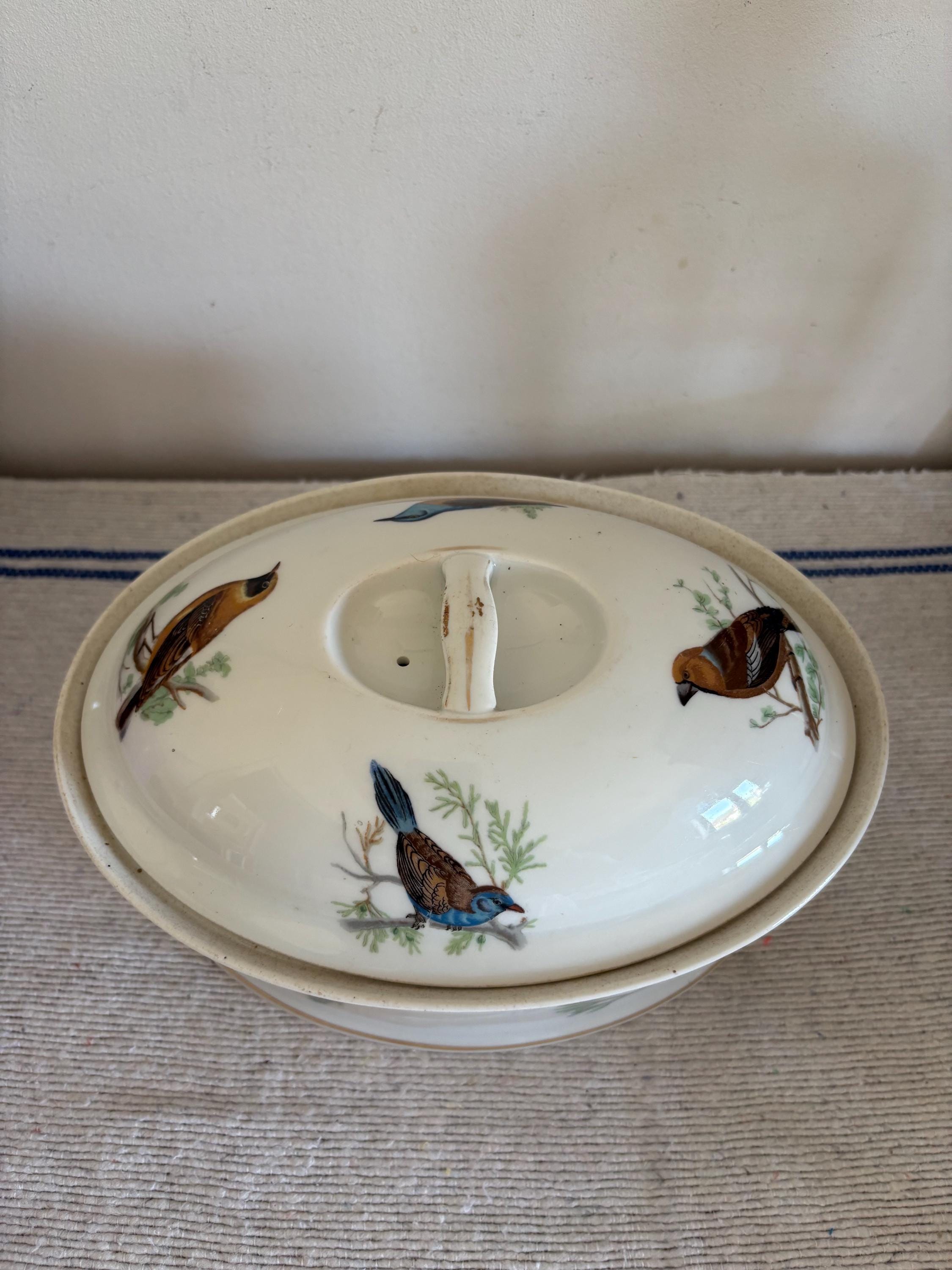 A Lovely L Lourioux ' Le Faune' French Porcelain Lidded Terrine