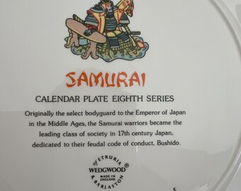 A Wedgwood 1978 Collector Plate Called Samurai From the 8th