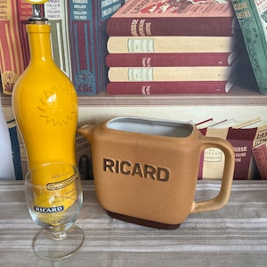 A stunning large Ateliers du Ceramique Ricard French caramel honey coloured  water jug  approx 6&quot; high