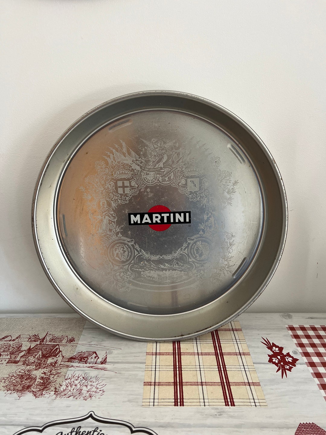 An Original Martini Metal Bar Tray 14 /36cm Diameter Etsy UK