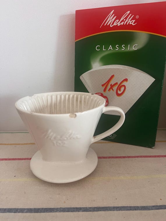 Vintage Melitta Drip Coffee Filter Holder: Retro Pour Over Size