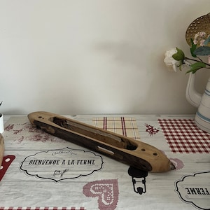 A beautiful solid wood French antique weaving boat shuttle