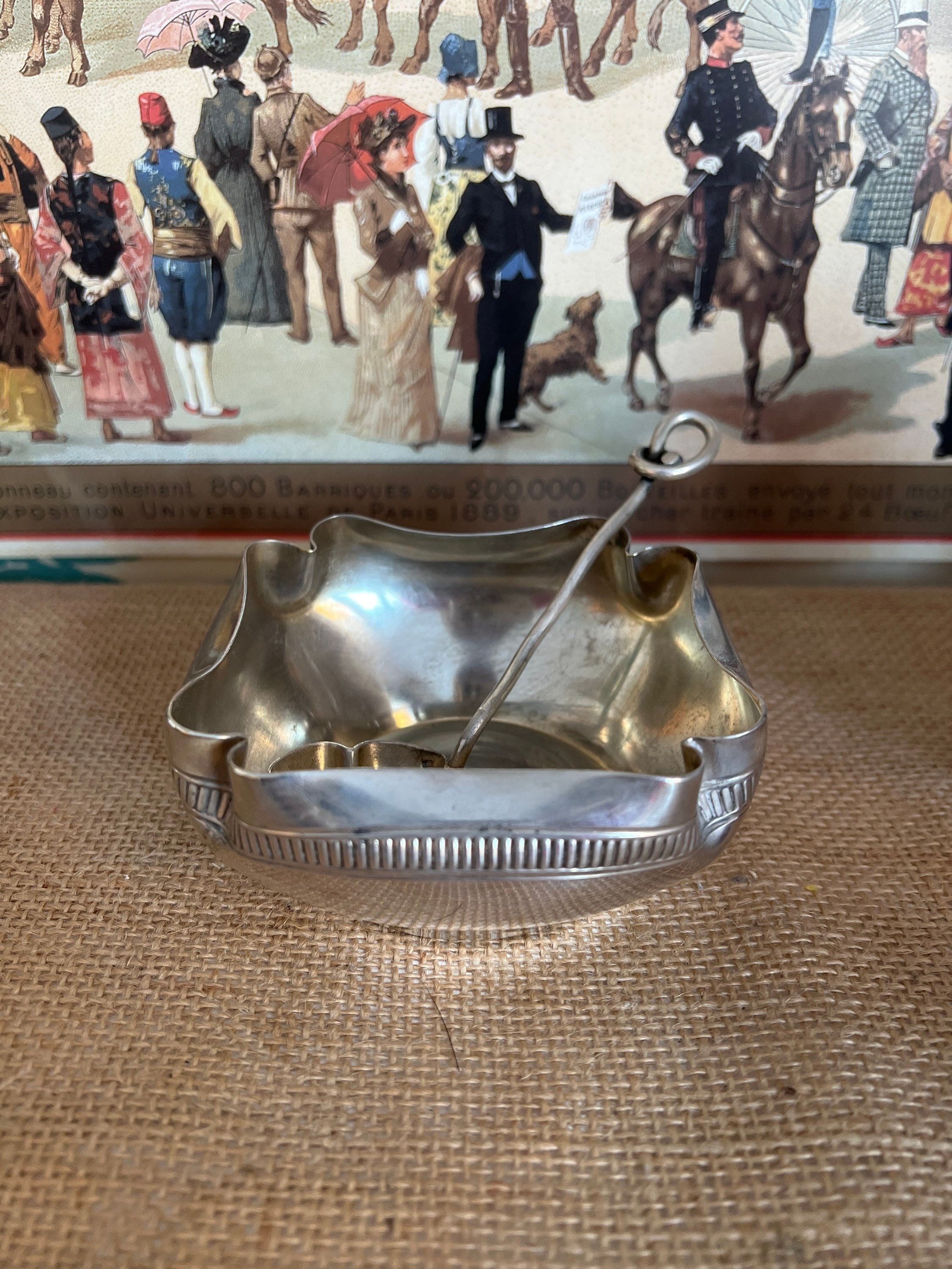Seau à Glace Roux Marquiand Avec Cuillère - Métal Argenté, Hauteur 11cm