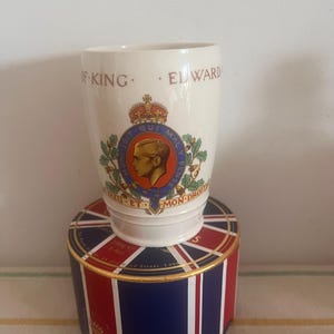 A rare  large Empire China 1937  ER King Edward V111  Coronation  china mug