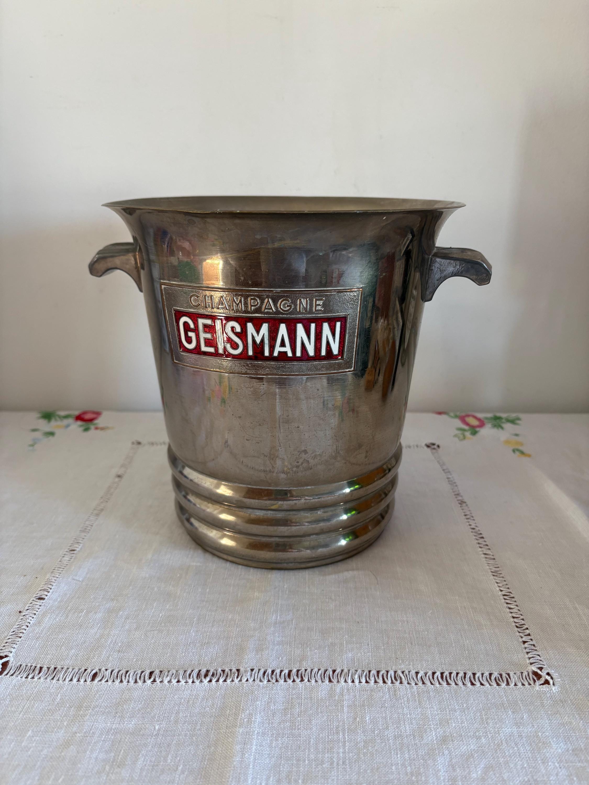 Large Antique French Geismann Silver Plated Nickel Argit Champagne