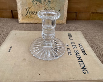 A beautiful  substantial decorative  clear crystal candleholder