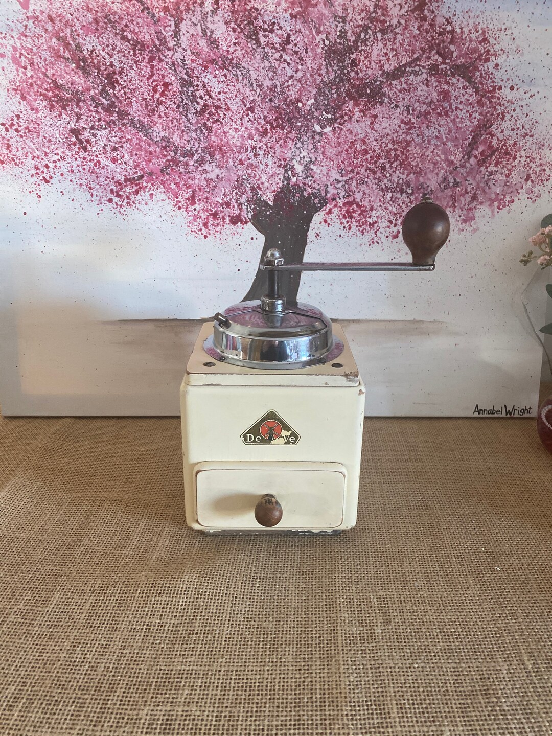 A Rare Antique Dutch Coffee Grinder Made by DE VE Holland. Etsy