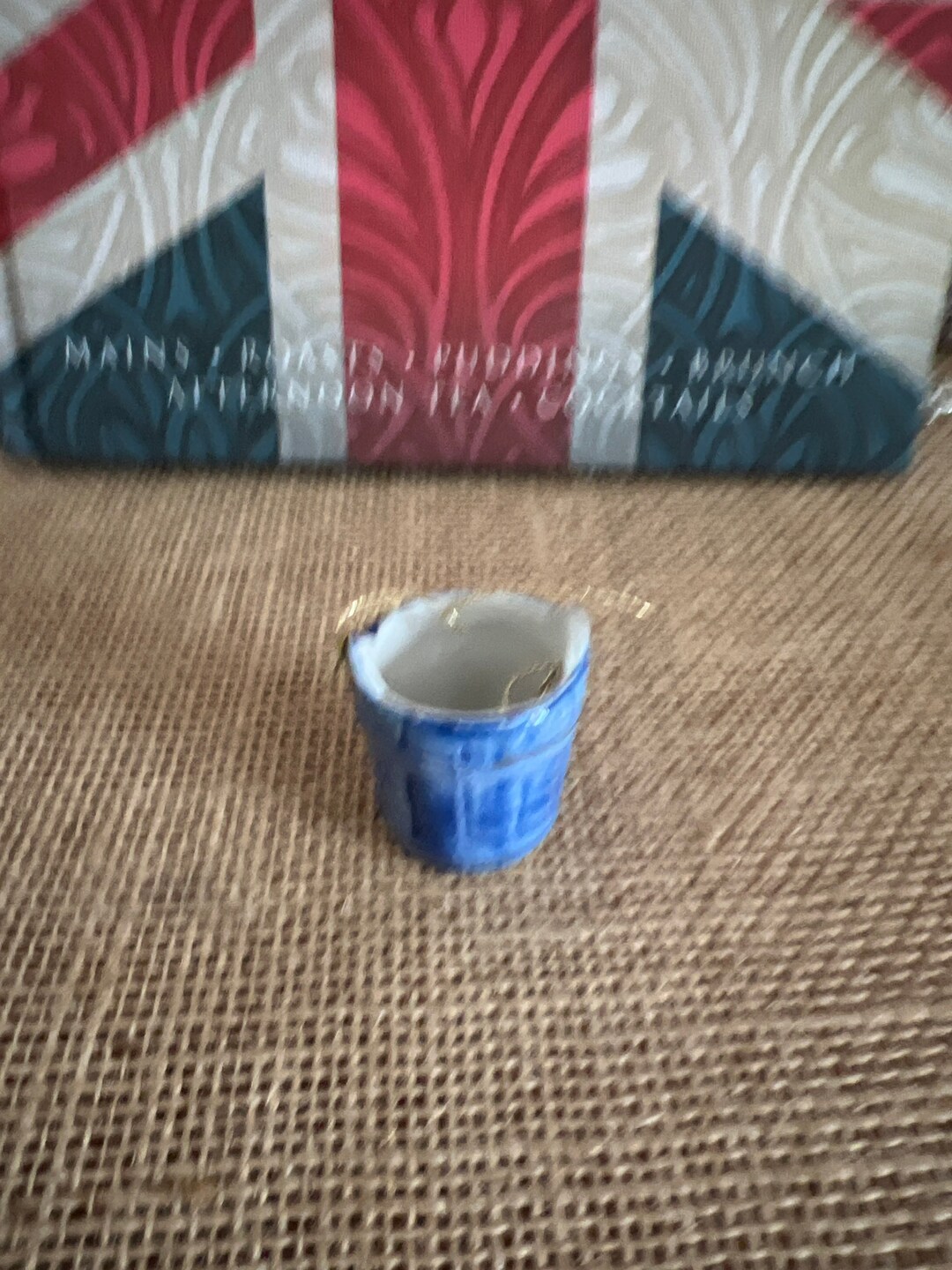 A Small Blue Wishing Well Pail China Bucket Ornament Etsy