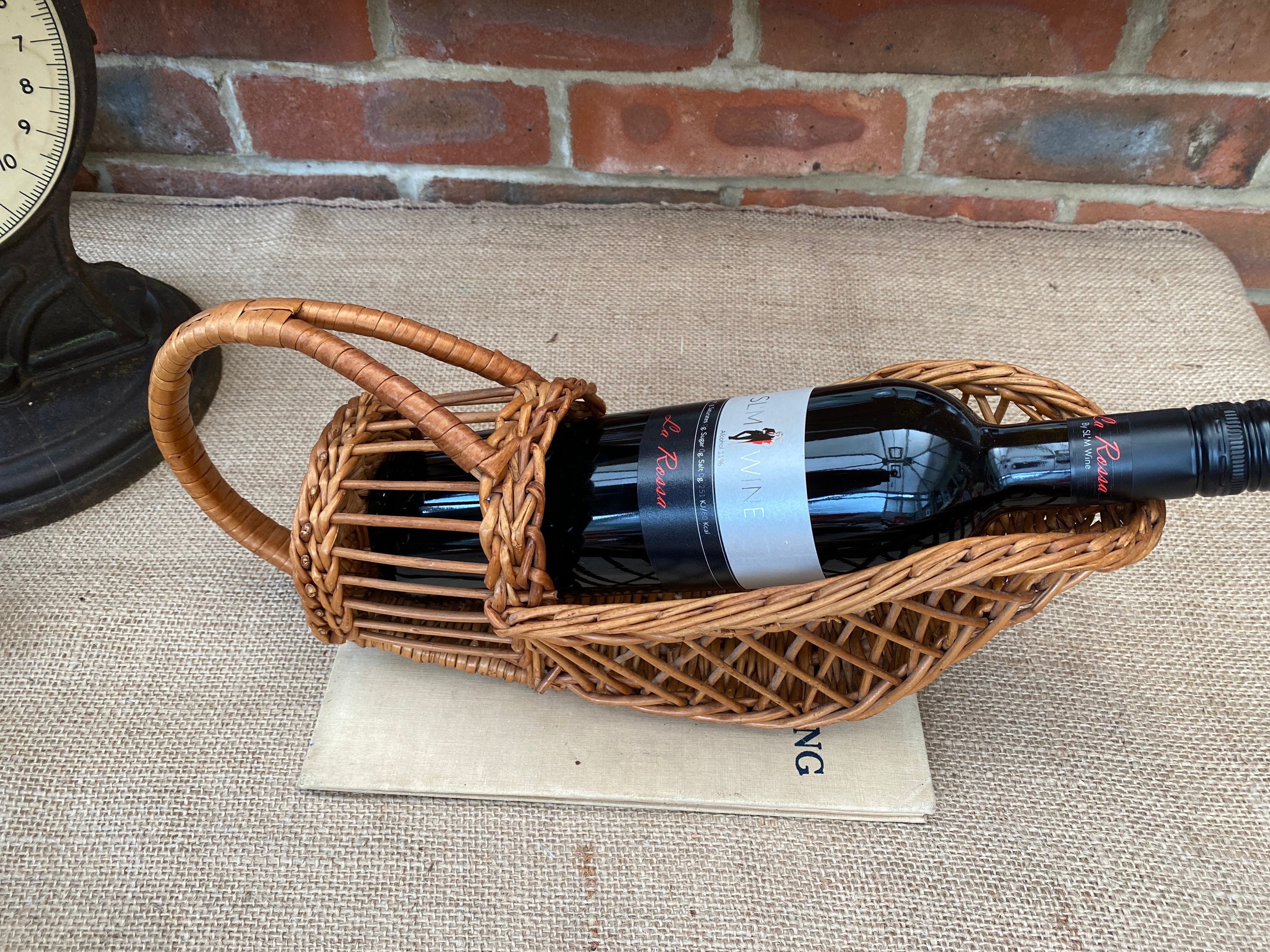 An original vintage rattan wine pouring basket to take you Etsy