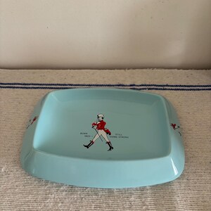 A fabulous condition antique Wade Regicor duck egg blue Jonny Walker Whisky bar or pub ashtray image 9