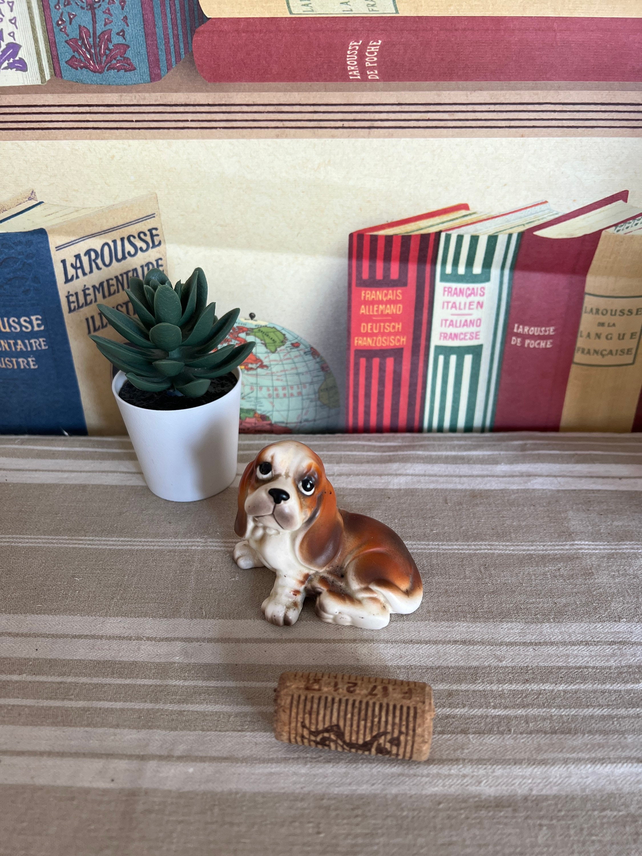 かわいいヴィンテージの陶器製ビーグル犬の置物 - Etsy 日本