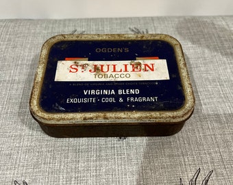 An Original Ogdens St Julien Tobacco Virginia Blend Two Ounce Tin With a  Push on Lid