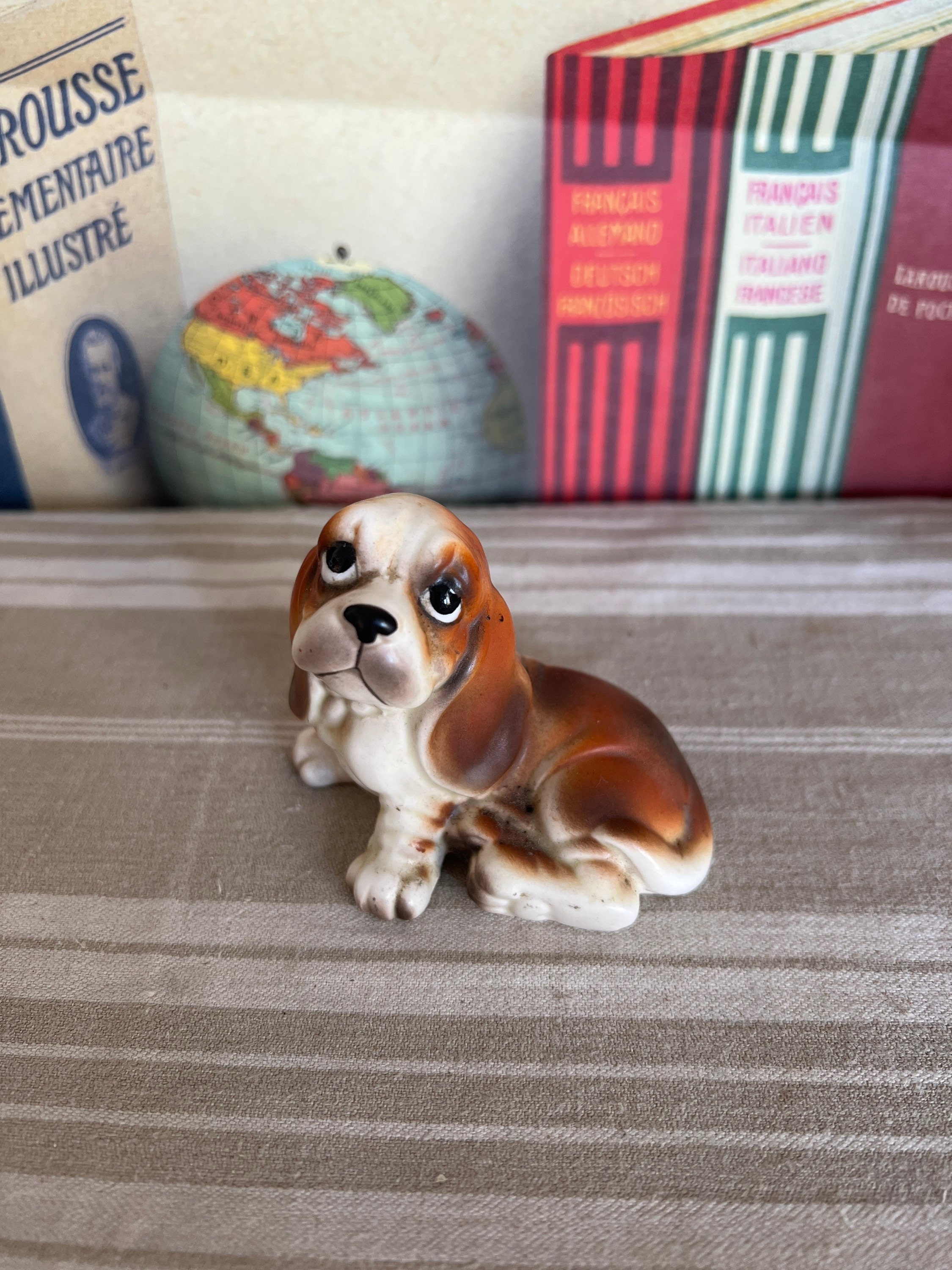 かわいいヴィンテージの陶器製ビーグル犬の置物 - Etsy 日本