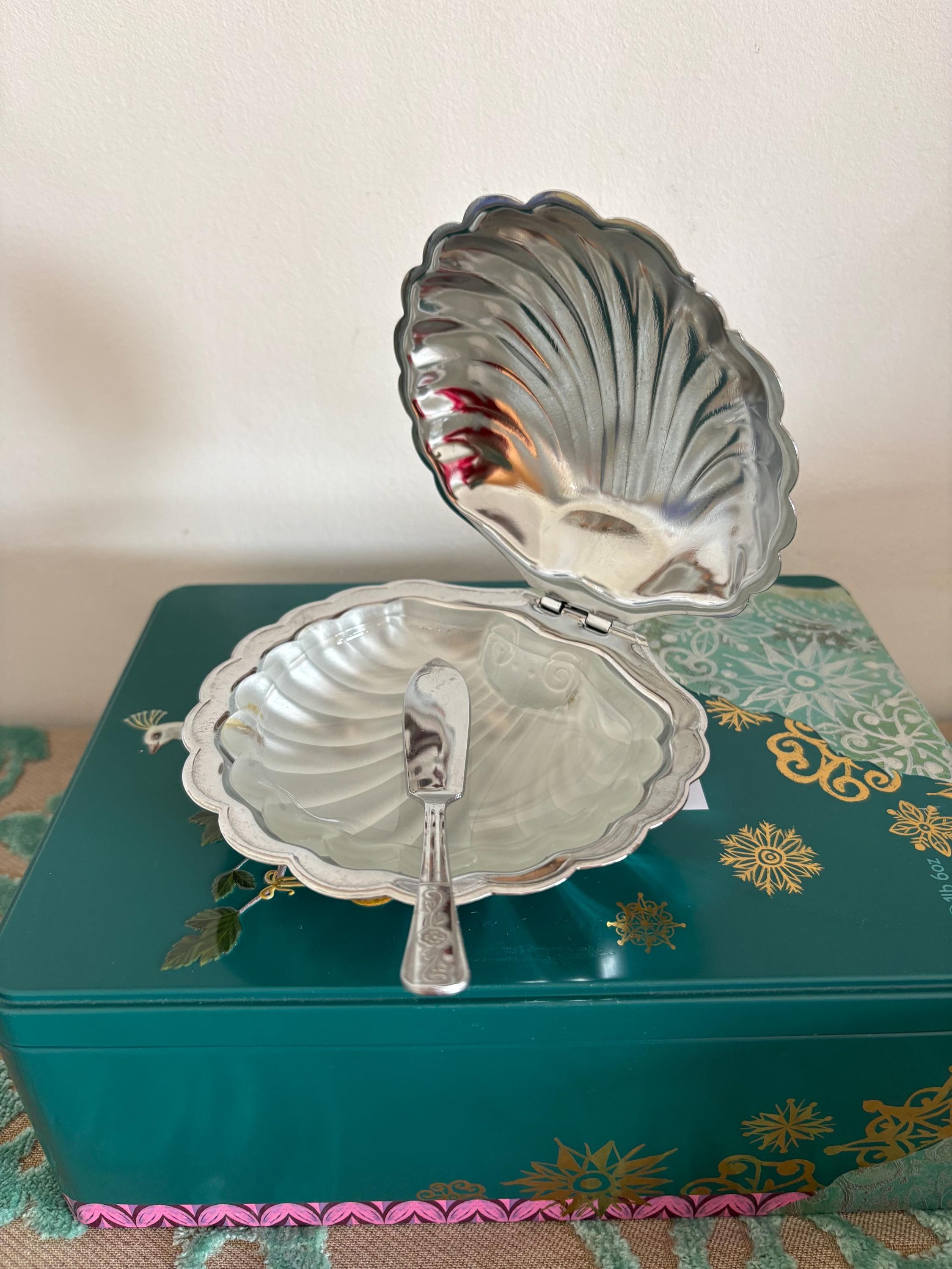 Clamshell silver butter dish - Etsy 日本