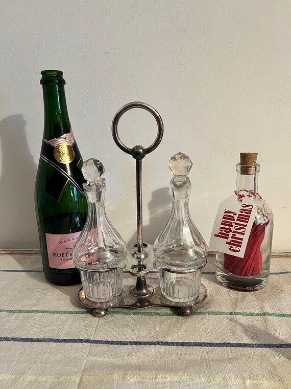 A Beautiful Mappin and Webb Antique Silver Plated Crystal