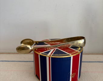 A lovely large Monogrammed  pair of British  EPNS antique silver plated   sugar tongs