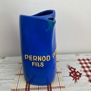 An antique classic, versatile French promotional Pernod Fils 45 water  carafe typical of the bistro cafe bar
