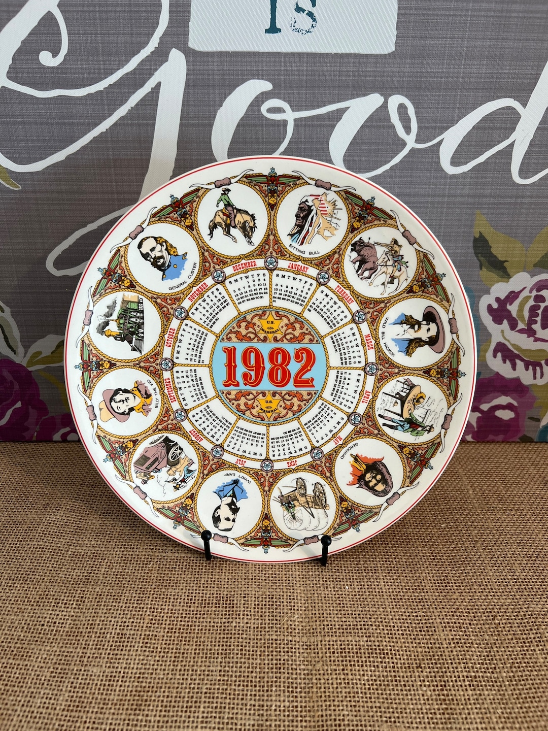 A Wedgwood 1982 Collector Plate Called Wild West From the Twelth ...
