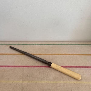 Antique Sheffield England forged steel  cutter sharpener, sharpening steel  with a faux bone handle