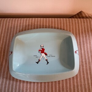 A fabulous condition antique Wade Regicor duck egg blue Jonny Walker Whisky bar or pub ashtray image 8