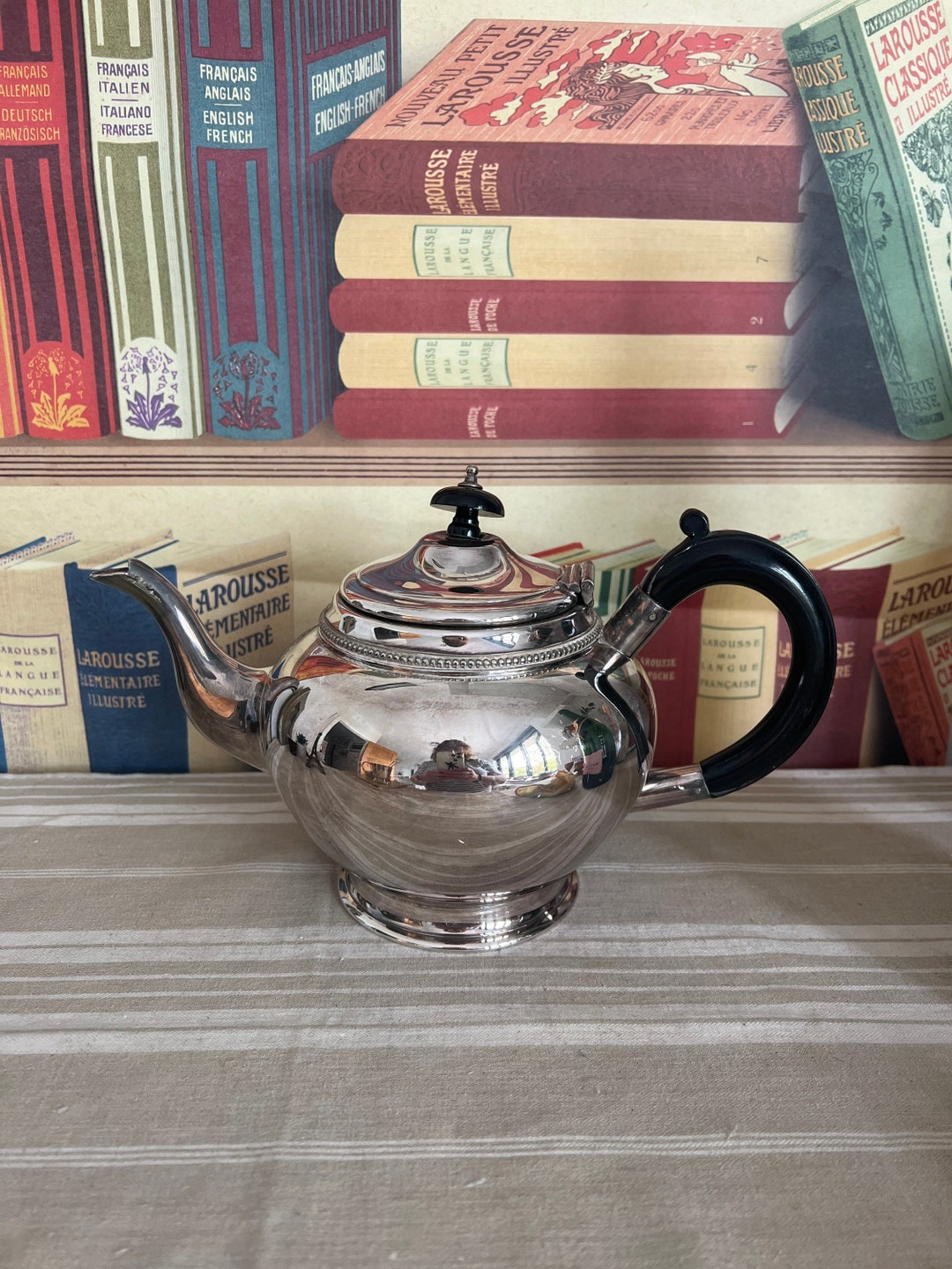 An Antique Victorian EPBM Silver Plated Teapot With a Bakelite Handle