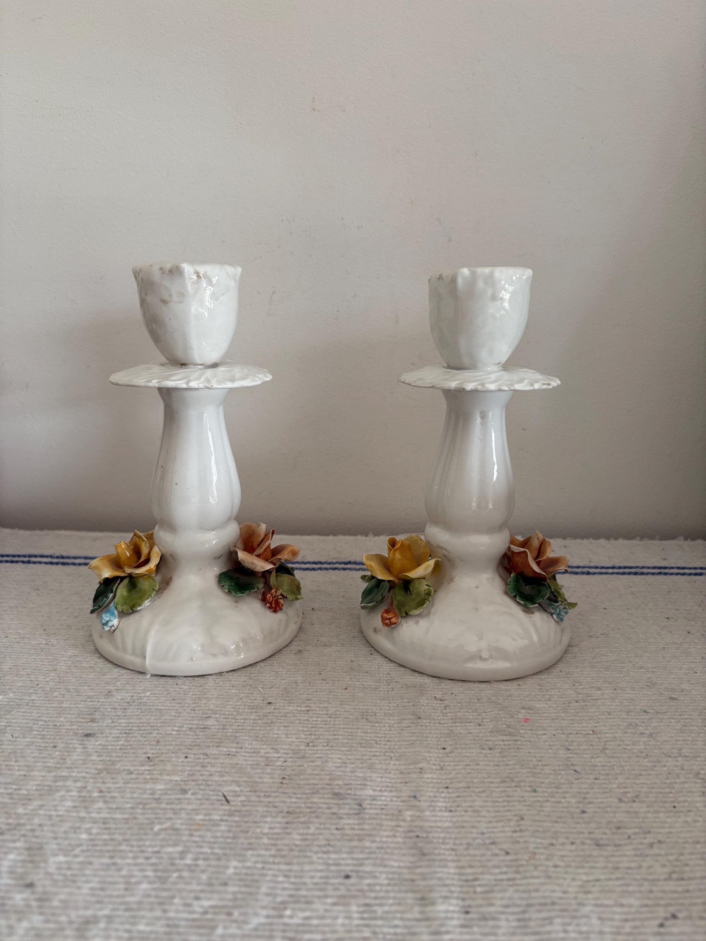 Elegant Boho Pumpkins with Hand-painted Floral Designs, Placed on a