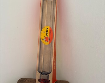 Ein Vintage-Original perfekt verpacktes Pyrex-Glas-Nudelholz für den Konditor, Hausbäcker, Patisseriegeschenk