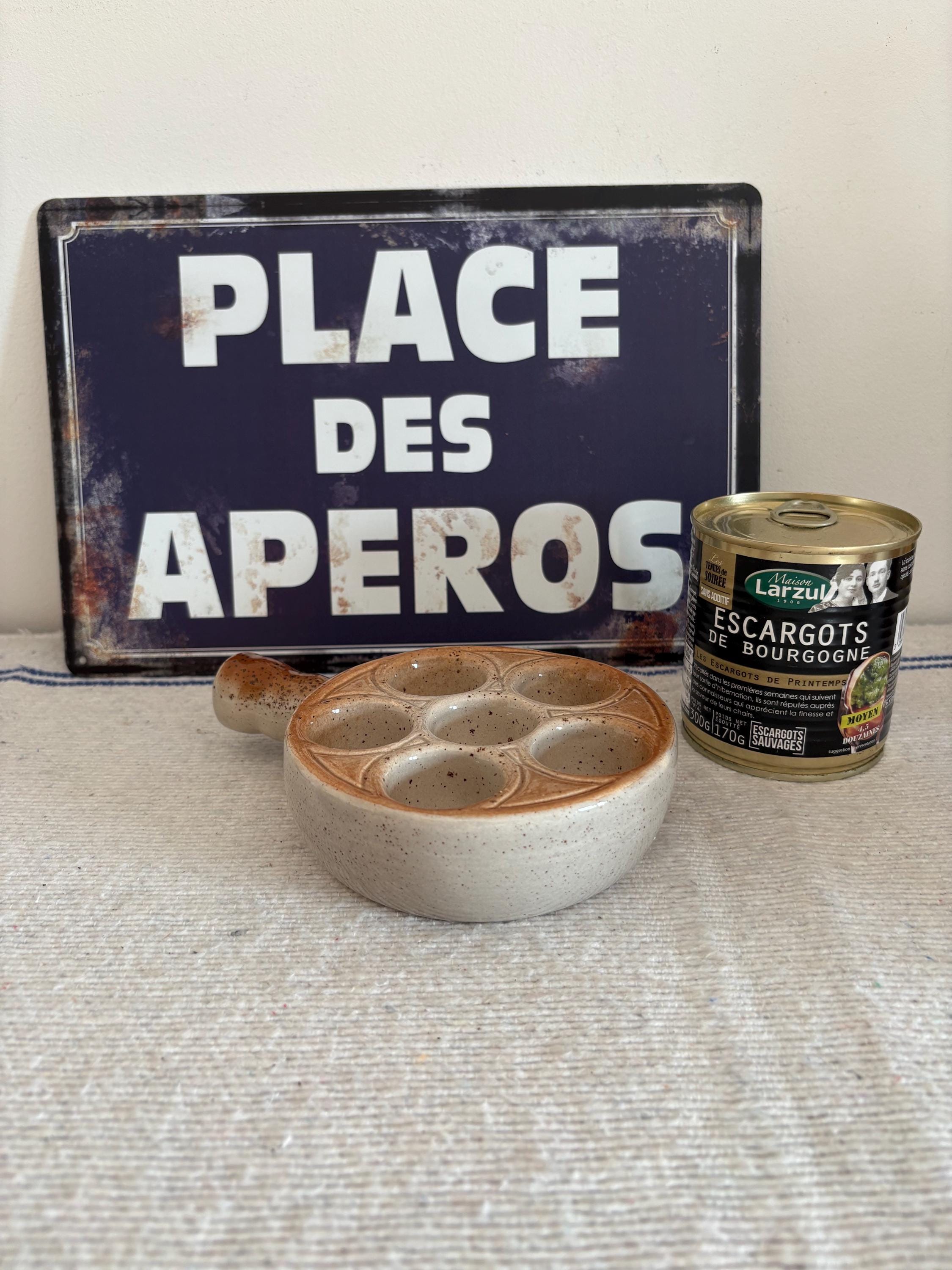 LOT DE 6 poêlons caquelons plats cuisson 6 trous escargots 2 coloris