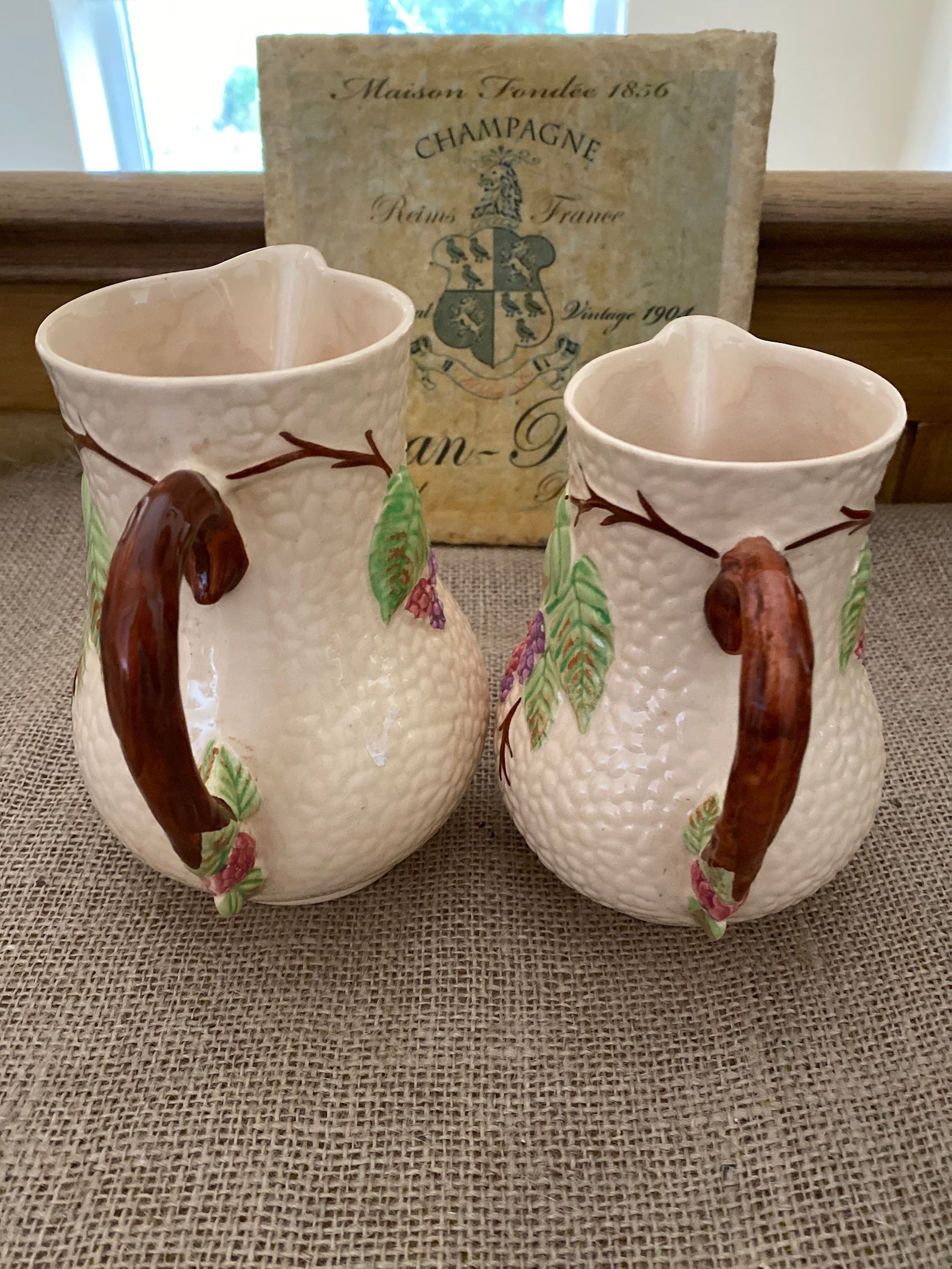 A Pair of Beautiful 1950s WADE Pottery Bramble Design Hand Etsy