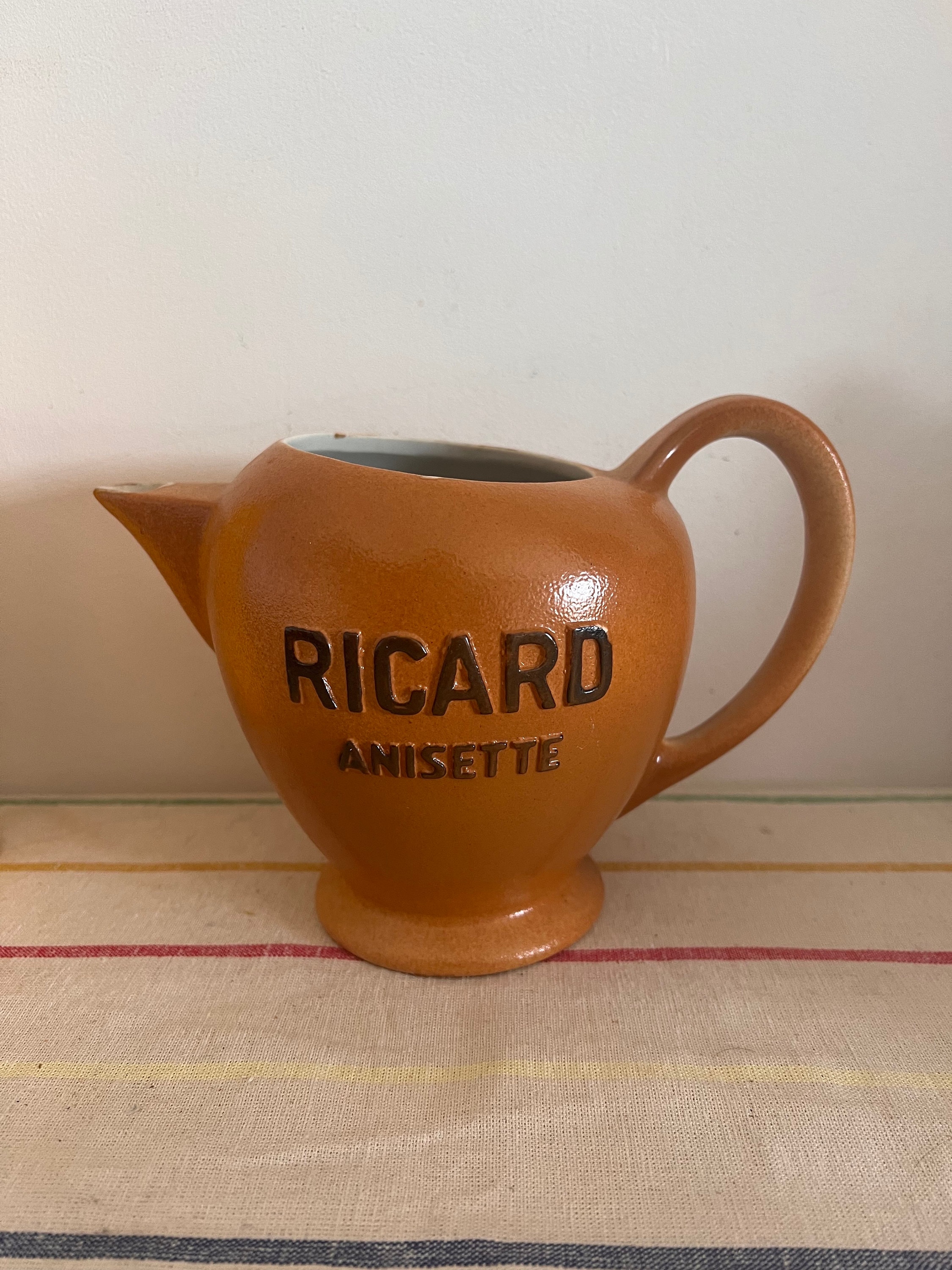 RICARD たまらなく アニゼットピッチャー 陶器製 キャラメル色