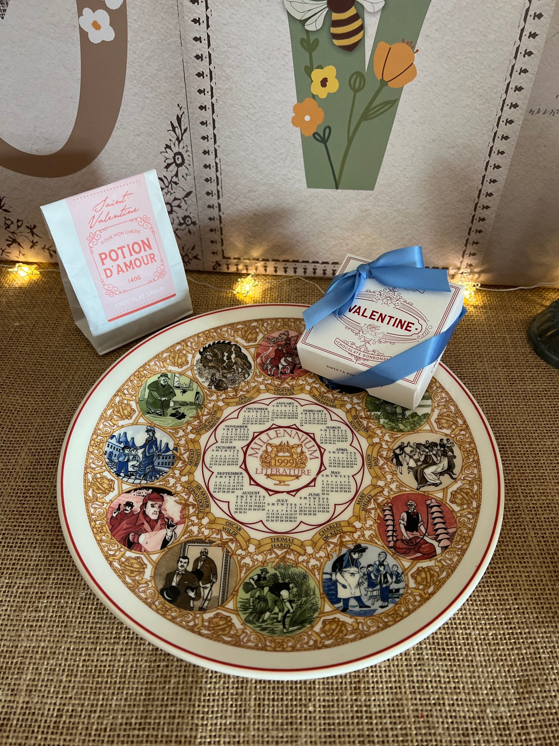 A Retro Wedgwood 1999 Collector Plate Called Millennium Literature 