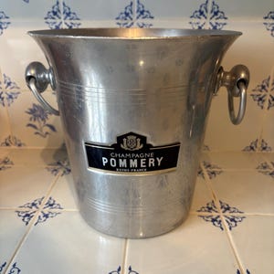 A rare  French vintage Pommery Reims aluminium  Champagne bucket / cooler / ice bucket