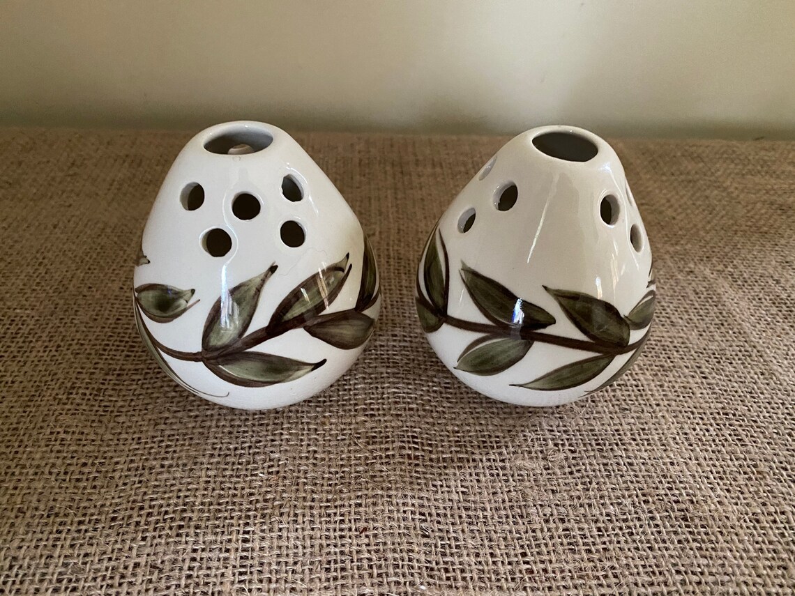 A Lovely Trio Set of Jersey Pottery Ceramic Pots to Use as Etsy